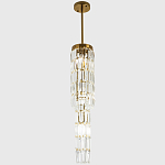 Многоярусная люстра с прямоугольными хрустальными подвесками Allard Crystal Chandelier 3 варинант исполнения - 3 | Loft Concept в Костроме
