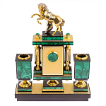 Настольный письменный набор из малахита с декором в виде лошади Leader Organizer варинант исполнения - 4 | Loft Concept в Костроме