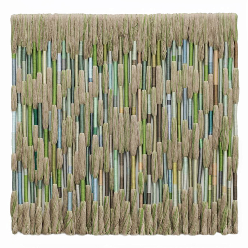 Художественный панно макраме Wall decor Voice the Forest Зеленый Бежевый в Костроме | Loft Concept 