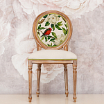 Стул бежевый из натурального бука с изображением птица в саду Blooming Birds варинант исполнения - 3 | Loft Concept в Костроме