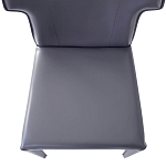 Стул серый из искуственной кожи на 4-х ножках Enigma Gray варинант исполнения - 3 | Loft Concept в Костроме