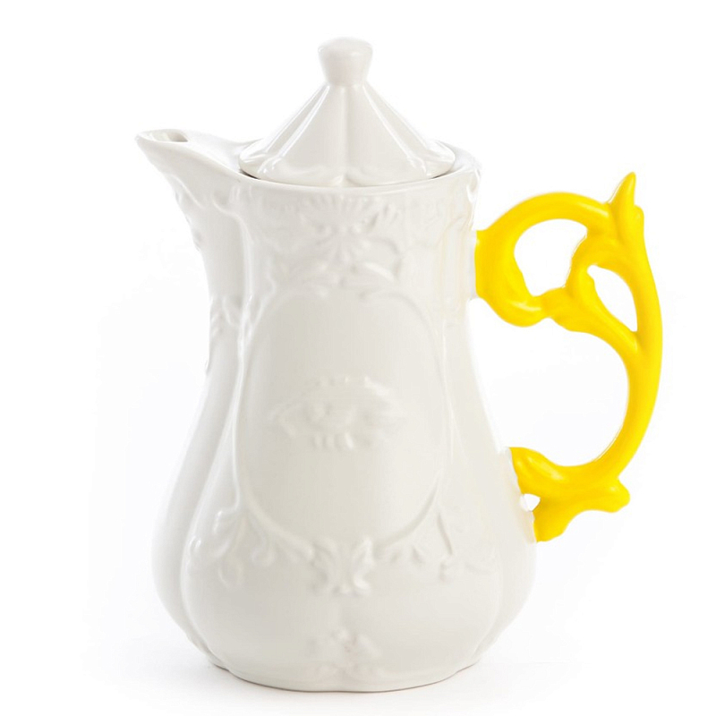 Заварочный чайник Seletti I-Teapot Yellow Белый Желтый Заварочный чайник Seletti I-Teapot Yellow Белый Желтый в Костроме | Loft Concept