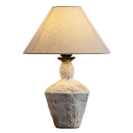 Настольная лампа с керамическим фактурным основанием и тканевым абажуром Eastern Tale варинант исполнения - 1 | Loft Concept в Костроме