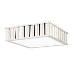 Потолочный светильник квадратный с гофрированным серебрянным абажуром Millennium варинант исполнения - 1 | Loft Concept в Костроме