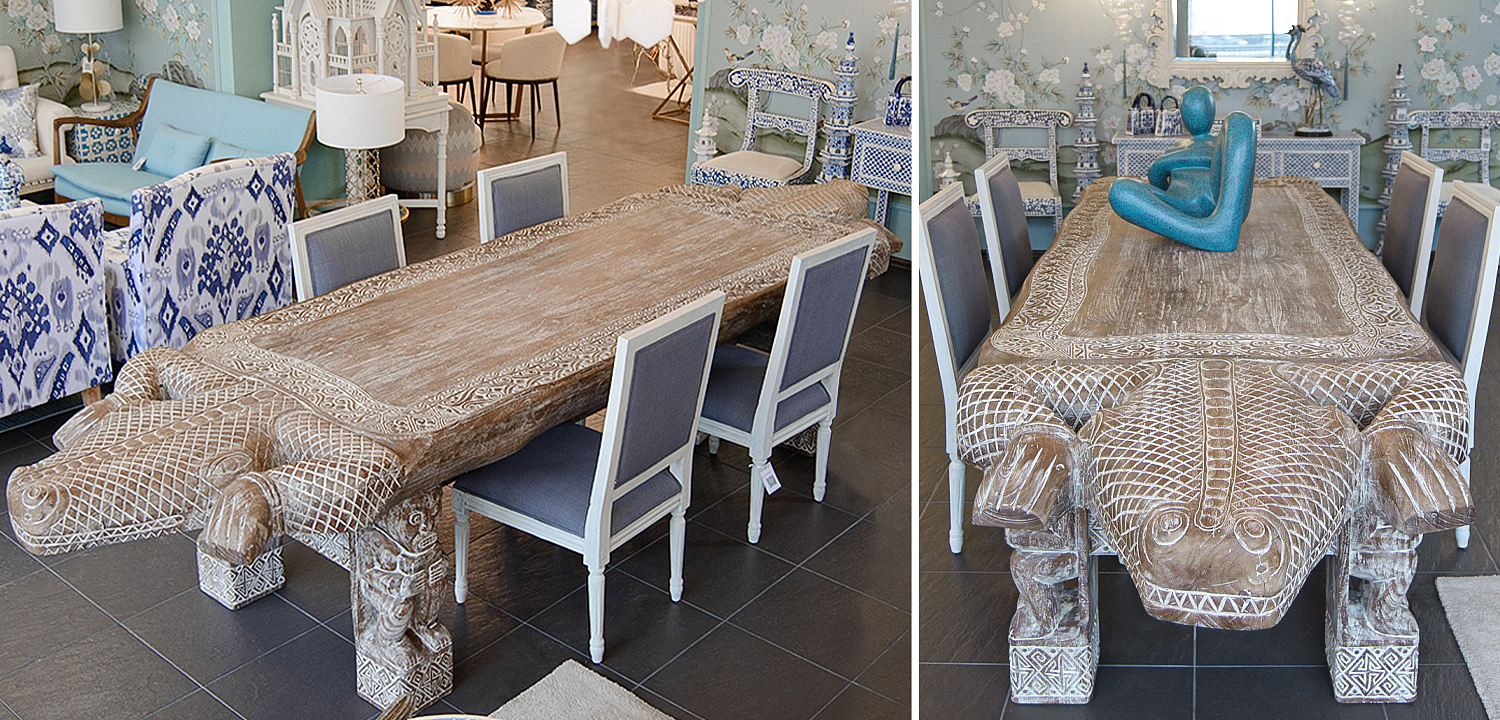 Большой обеденный стол Crocodile dining table ручная работа Большой обеденный стол Crocodile dining table ручная работа - Loft-Concept в Костроме