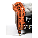 Диван Честерфильд граффити graffiti Orange Sofa натуральная кожа варинант исполнения - 6 | Loft Concept в Костроме
