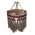 Люстра круглая плетеная с кисточками Walnut Chandelier Tassels Boho Style варинант исполнения - 2 | Loft Concept в Костроме