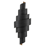 Бра в форме спирали черное с золотой внутренней отделкой Warm Glow варинант исполнения - 2 | Loft Concept в Костроме