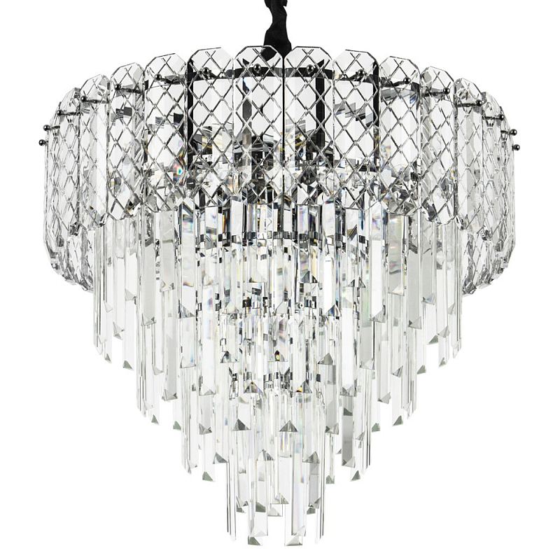 Хрустальная люстра Harmonica Crystal Chrome Chandelier 10 Хром Прозрачное Стекло Хрустальная люстра Harmonica Crystal Chrome Chandelier 10 Хром Прозрачное Стекло в Костроме | Loft Concept