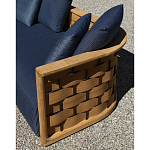 Дизайнерский уличный диван из массива дерева с плетеной спинкой PALINFRASCA Sofa варинант исполнения - 25 | Loft Concept в Костроме