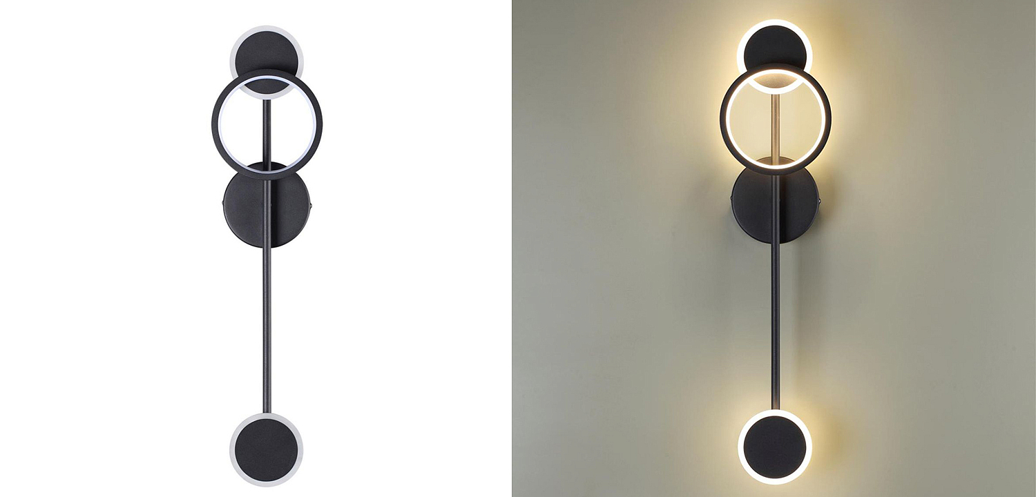 Бра Bendik Black Ring Wall lamp A Бра Bendik Black Ring Wall lamp A - Loft-Concept в Костроме