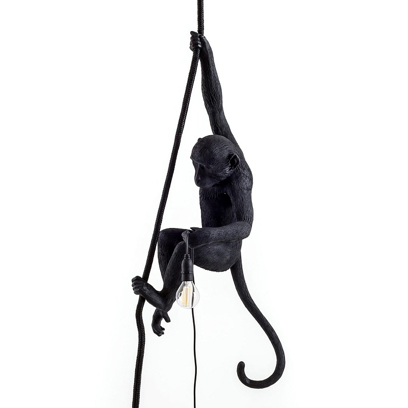 Подвесной светильник SELETTI MONKEY LAMP CEILING VERSION Black Черный Подвесной светильник SELETTI MONKEY LAMP CEILING VERSION Black Черный в Костроме | Loft Concept