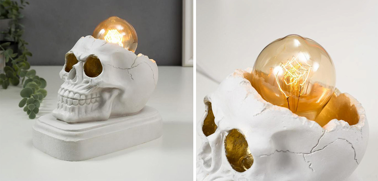 Настольная лампа White Skull Table Lamp Настольная лампа White Skull Table Lamp - Loft-Concept в Костроме