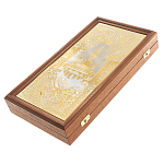 Нарды настольные из натурального камня лазурит и долерит Backgammon from Stone варинант исполнения - 6 | Loft Concept в Костроме