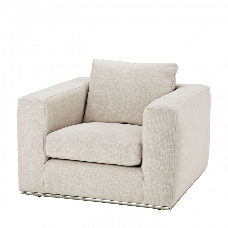 Кресло Eichholtz Chair Atlanta Молочный Нержавеющая сталь Кресло Eichholtz Chair Atlanta Молочный Нержавеющая сталь в Костроме | Loft Concept