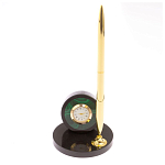 Часы настольные с ручкой из натурального камня Stone Clock варинант исполнения - 8 | Loft Concept в Костроме