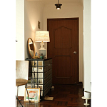 Настольная лампа с принтом на белом тканевом абажуре Roof Garden Lamp варинант исполнения - 8 | Loft Concept в Костроме