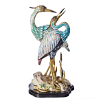 Статуэтка в виде двух птиц из фарфора с бронзовыми элементами Bird of the Garden of Eden варинант исполнения - 2 | Loft Concept в Костроме