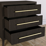 Комод Primo с 3 выдвижными ящиками Темный орех варинант исполнения - 6 | Loft Concept в Костроме