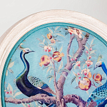 Барный стул из массива бука с изображением птиц и цветов Turquoise Beige Chinoiserie Garden Chair варинант исполнения - 4 | Loft Concept в Костроме