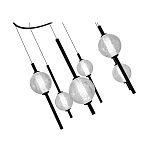 Люстра светодиодная с 6-ю сферическими стеклянными плафонами Splatter варинант исполнения - 4 | Loft Concept в Костроме