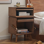 Тумбочка прикроватная деревянная Робот Robot Desk варинант исполнения - 2 | Loft Concept в Костроме