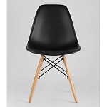 Пластиковый стул на ножках из массива бука Eames Black варинант исполнения - 4 | Loft Concept в Костроме