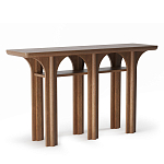 Консоль деревянная с арочным основанием Arch Passage варинант исполнения - 1 | Loft Concept в Костроме