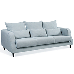 Диван Seldon с мягкими подушками голубое букле варинант исполнения - 1 | Loft Concept в Костроме