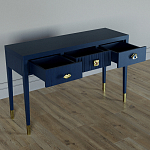 Дизайнерский Письменный стол Elsa Dreams Blue с тремя ящиками варинант исполнения - 4 | Loft Concept в Костроме
