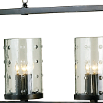 Люстра прямоугольная с 4-мя прозрачными цилиндрическими плафонами  Stamped Cylinders варинант исполнения - 1 | Loft Concept в Костроме