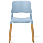 Пластиковый стул на ножках из массива бука Ferret Blue варинант исполнения - 2 | Loft Concept в Костроме