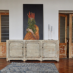 Комод в винтажном стиле с 3-мя дверцами Cardenas Chest of Drawers Vintage Beige варинант исполнения - 2 | Loft Concept в Костроме