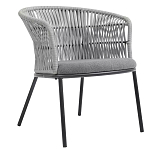 Кресло с декоративным плетением на спинке и подлокотниках Armchair Weaving варинант исполнения - 2 | Loft Concept в Костроме