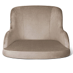 Барный стул со спинкой и подлокотниками на 4-х деревянных ножках Бежевый Велюр Ava Charm варинант исполнения - 2 | Loft Concept в Костроме