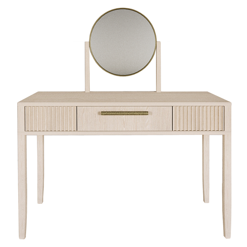 Туалетный Стол с зеркалом Primo Светлый дуб Древесина Золотой в Костроме | Loft Concept 