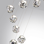 Люстра каскадня с 12-ю прозрачными шарообразными плафонами Bubbles Bocci варинант исполнения - 3 | Loft Concept в Костроме