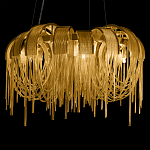 Люстра подвесная круглая с изогнутыми металлическими дугами и ниспадающими цепочками 65 см Atlantis Chain варинант исполнения - 6 | Loft Concept в Костроме