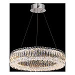 Люстра подвесная круглая из прозрачного хрусталя с корпусом из металла цвета хром Selfsufficient варинант исполнения - 3 | Loft Concept в Костроме