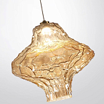 Подвесной светильник с плафоном из фактурного светло-янтарного стекла Light Ensemble варинант исполнения - 9 | Loft Concept в Костроме