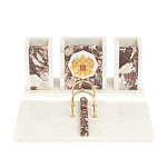 Настольный письменный набор из мрамора и креноида с гербом России Marble Accessory варинант исполнения - 1 | Loft Concept в Костроме