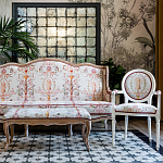 Полукресло из массива бука бежевое с растительным орнаментом Raffael Angel Beige Chair варинант исполнения - 8 | Loft Concept в Костроме