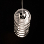 Люстра линейная с 6-ю прозрачными стеклянными плафонами округлой формы HANDLE GRAPE варинант исполнения - 7 | Loft Concept в Костроме