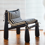 Кресло черно-белое со съемными подушками Celebrity варинант исполнения - 2 | Loft Concept в Костроме