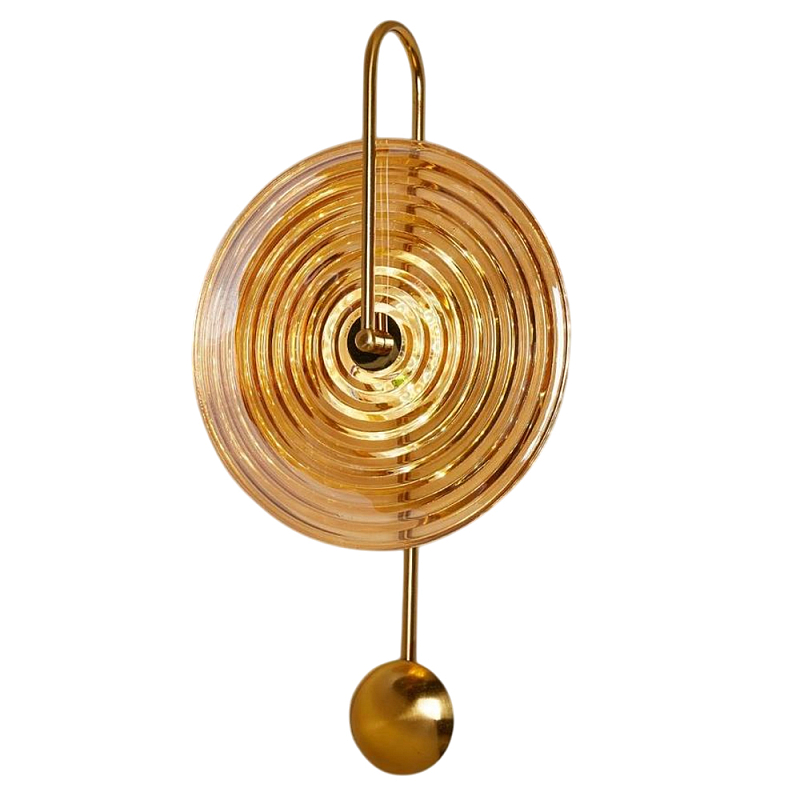 Бра бронзовое с с прозрачными стеклянными плафонами Golden Spiral Бронза Бра бронзовое с с прозрачными стеклянными плафонами Golden Spiral Бронза в Костроме | Loft Concept