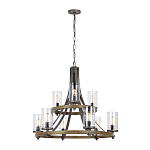 Люстра с цилиндрическим плафонами из толстого волнистого стекла в индустриальном стиле Feiss варинант исполнения - 2 | Loft Concept в Костроме