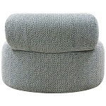 Дизайнерское круглое мягкое кресло в голубой пестрой обивке Roux Round Armchair варинант исполнения - 3 | Loft Concept в Костроме