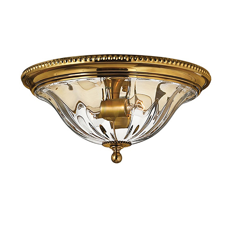 Потолочный светильник цвета латунь с прозрачным плафоном в форме чаши Hinkley Латунь Прозрачное Стекло в Костроме | Loft Concept 