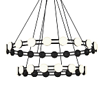 Люстра двухъярусная с круглыми светодиодными источниками света Maxine Light варинант исполнения - 2 | Loft Concept в Костроме