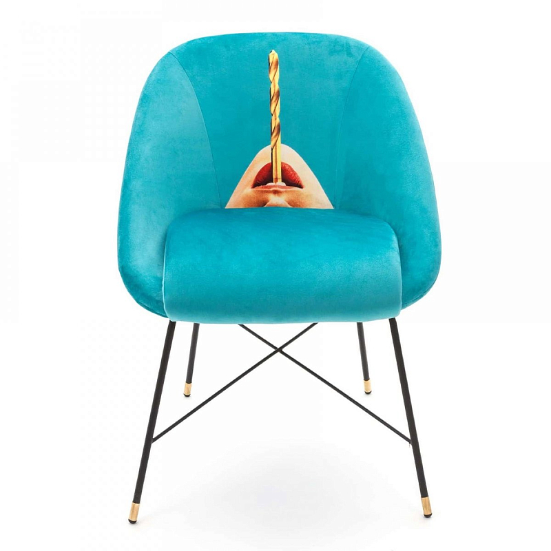 Кресло Seletti Padded Chair Drill Бирюзовый Черный Кресло Seletti Padded Chair Drill Бирюзовый Черный в Костроме | Loft Concept